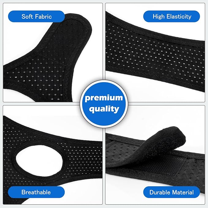 Forzacx Chin Strap for Cpap Users Anti Snoring Devices 2 Pack - Breathable Cpap Chin Strap Snoring Solution, Effectively Reduce Snoring, Non-Stick Hair, Don't Fade - Black