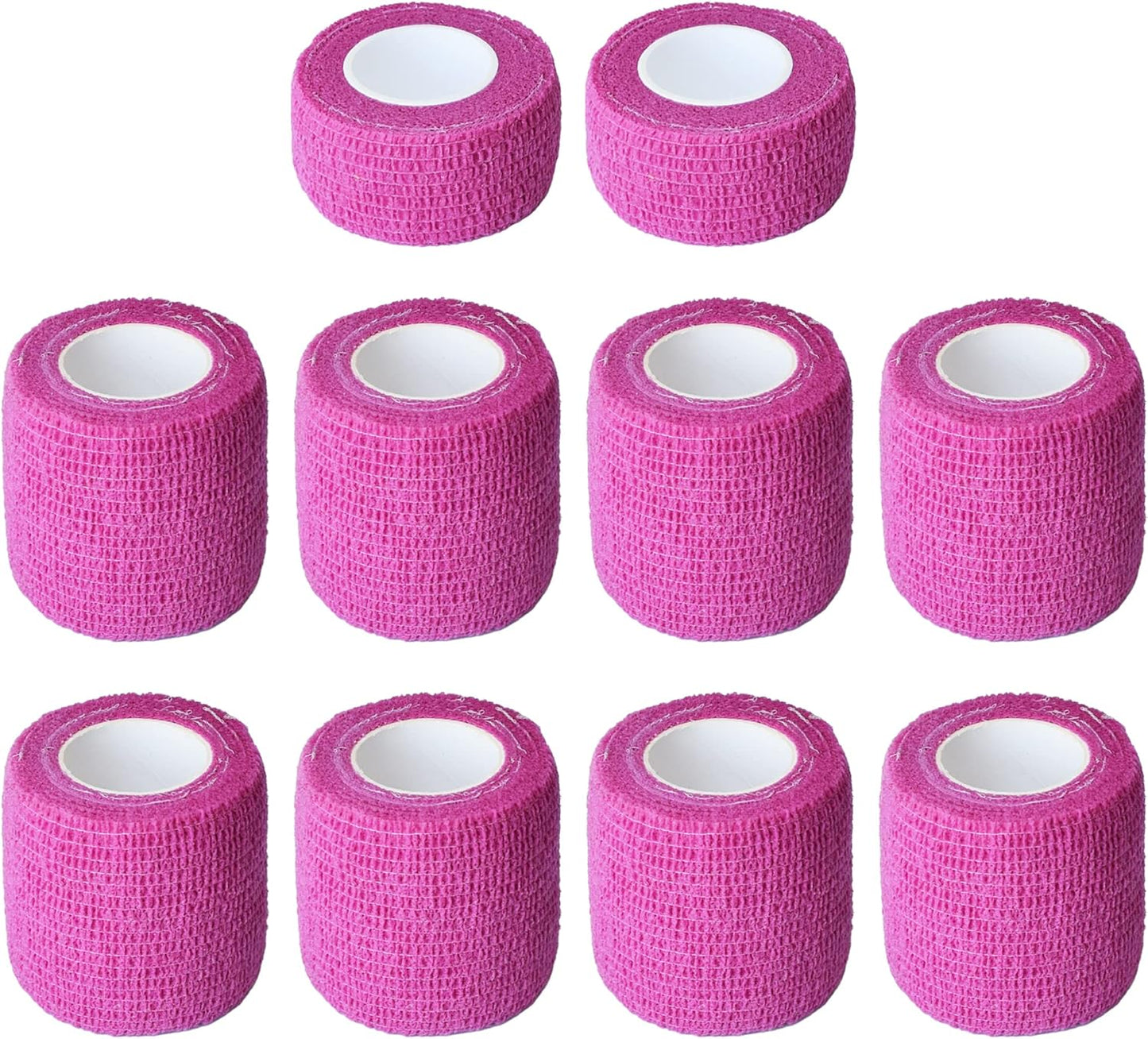 10 Pack Self Adherent Bandage Wrap Elastic Cohesive Bandage Self Adhesive Tape Vet Wrap Tape 2 Size (8Pack 2'' and 2Pack 1''), Light Purple