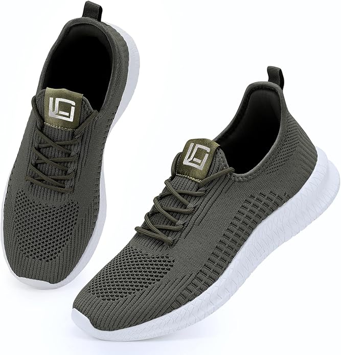 LCGJR Men's Running Shoes Ultra Lightweight Breathable Comfortable Walking Shoes Casual Fashion Sneakers Mesh Workout Shoes