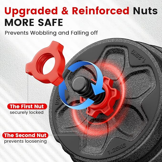 Adjustable Dumbbell Set, 20/33/45/70/90lbs Free Weight Set with Connector, 4 in1 Dumbbells Set Used as Barbell, Kettlebells, Push up Stand, Weight Set for Home Gym Suitable Men/Women