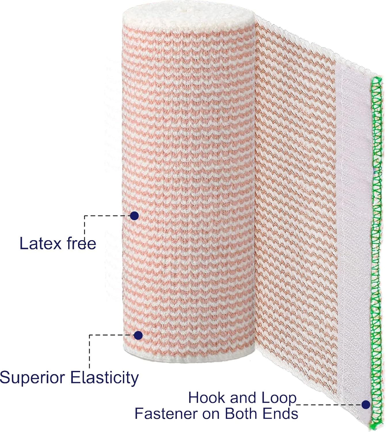 24 Pack Elastic Bandage Wrap 6” Bandage Wrap with Hook and Loop Closure on Both Ends Self Adhesive Bandage Wrap for Sports, Medical, and Injury Recovery