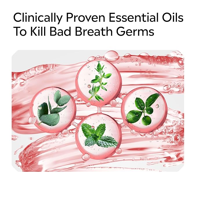 Listerine Clinical Solutions Mouthwash Gum Health Antiseptic, Antigingivitis and Antiplaque Oral Rinse Helps Prevent Buildup and Immediately Kills Germs for Healthier Gums, ICY Mint, 500 mL