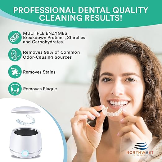 Ultrasonic Retainer Cleaner Solution Concentrate - Ultrasonic Denture Cleaner for Ultrasonic Machines - Cleans Mouthguards, Invisalign, and Nightguards - Updated Formula (Mint) (16 Ounces)