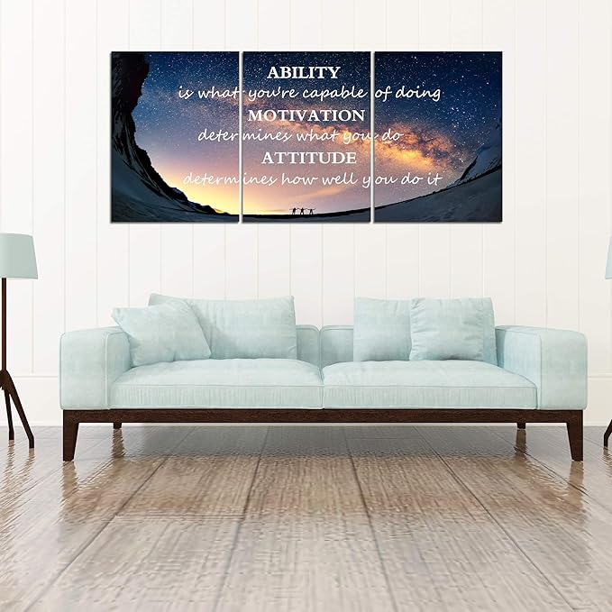 Large Size Successful Motivational Picture Canvas Wall Art Decor Print Office Decor Inspiring Framed Prints Inspirational Entrepreneurship Poster Modern Success Quotes for Living Room