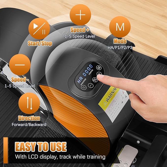 ANCHEER Under Desk Elliptical, Leg Exerciser While Sitting for Seniors with Remote Control, Display Monitor, Electric Seated Pedal Exerciser for Home, Ellipse Leg Exerciser as Seen on TV