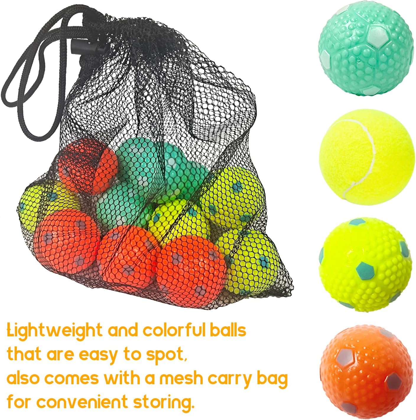 2 inch Dog Training Tennis Balls and Rubber Balls, Interactive Dog Playing Balls Dog Toy Balls Chew Toys for Small Medium Size Dogs Playing Fetching (16 Pack)