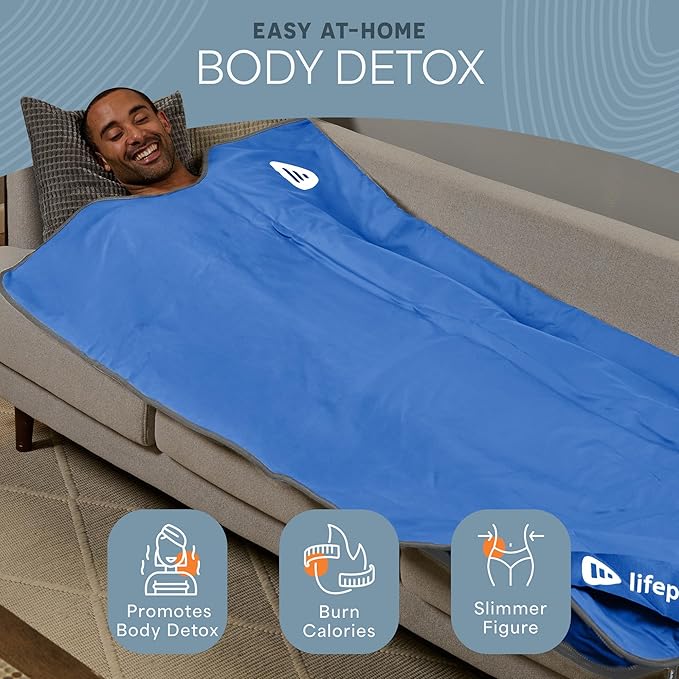 LifePro RejuvaWrap Infrared Sauna Blanket for Detox & Relaxation – Available in 5 Colors & 3 Models – Portable Far Infrared at Home Sauna for Muscle Relief, Circulation & Recovery – 9 Heat Levels