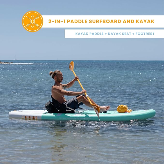 Inflatable Paddle Board for Adults with Accessories Included, Oar, Fins, Pump. Stand Up Paddleboard Great Stability and Resistance. 10’ x 33" x 5.9", Maximum Load 286 lb