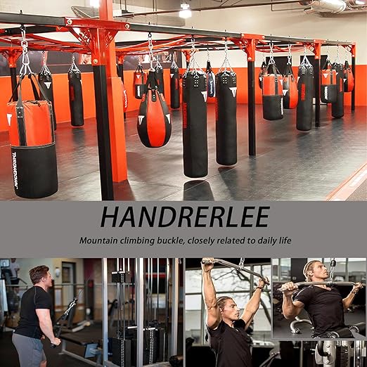 100 PCS 2.36'' Spring Snap Hook Carabiner, M6 1/4 Inch Galvanized Black Steel Carabiner Clip, 260LBS Holding Capacity Quick Link Clip Keychain for Hammock Dog Leash & Camping Gym