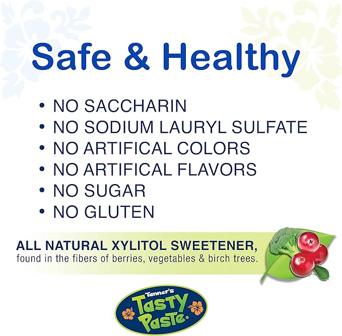 Tanner's Tasty Paste Vanilla Bling - Anticavity Fluoride Children’s Toothpaste/Great Tasting, Safe, and Effective Vanilla Flavored Toothpaste for Kids (4.2 oz.)