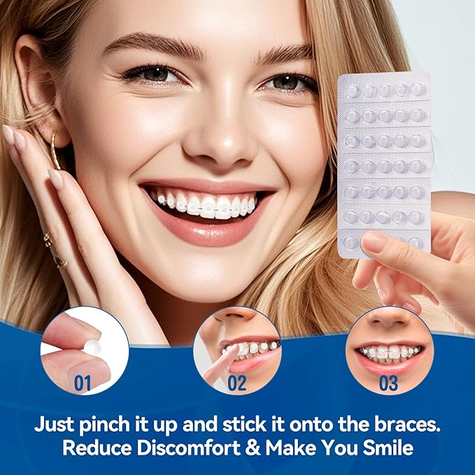 Orthodontic Wax for Braces Wax Dots 140 Individually Wrapped Dental Kit for Wires Unflavored