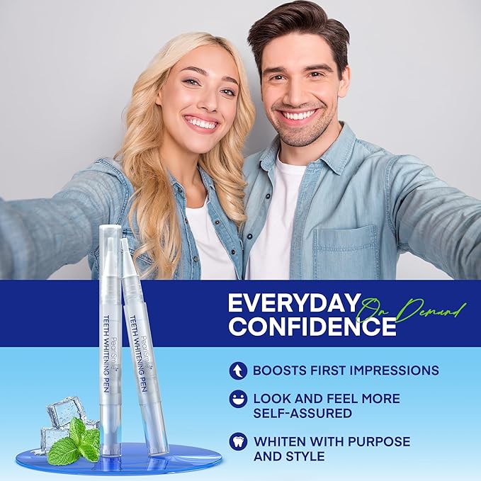 Teeth Whitening Pen – 35% Urea Peroxide Gel, Clear Twist-Dispensing Whitening Pens for Stain Removal, Professional-Strength, Easy-to-Use, Travel-Friendly(A Set of 5 Pens)