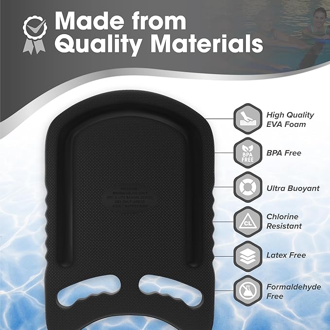 Kickboard Adult & Youth Swim Buoy Aid Leg Kick Exercise Training Float for Swimming Pool or Open Water Foam Equipment | High Buoyancy | Non-Slip | EVA Material & BPA Free