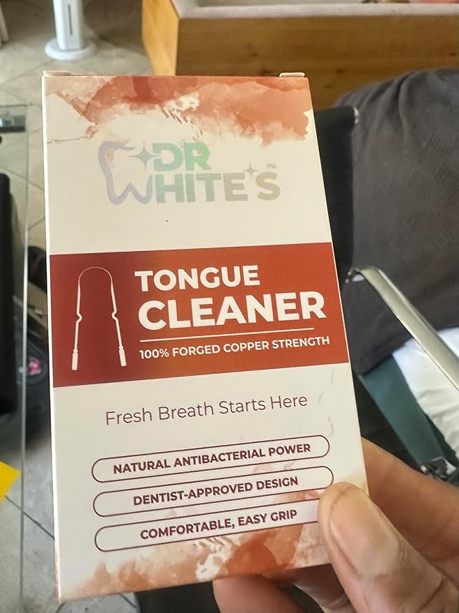 Dr. White’s Copper Tongue Cleaner – Dentist-Formulated Dual-Grip Design for Fresh Breath & Everyday Oral Detox – 100% Forged Copper, For Adults & Kids, Rust-Resistant, Built to Last (3-Pack)