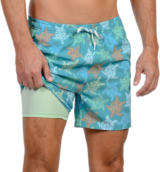 INGEAR Men's Athletic Stretch Workout Shorts Gym Quick Dry Running Trunks Boxer Lining