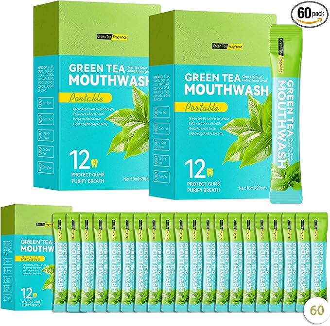 60PCS Travel Size Mouthwash,Portable Mini Mouthwash,Long-Lasting Freshness Travel Mouth Wash for Oral Care A8