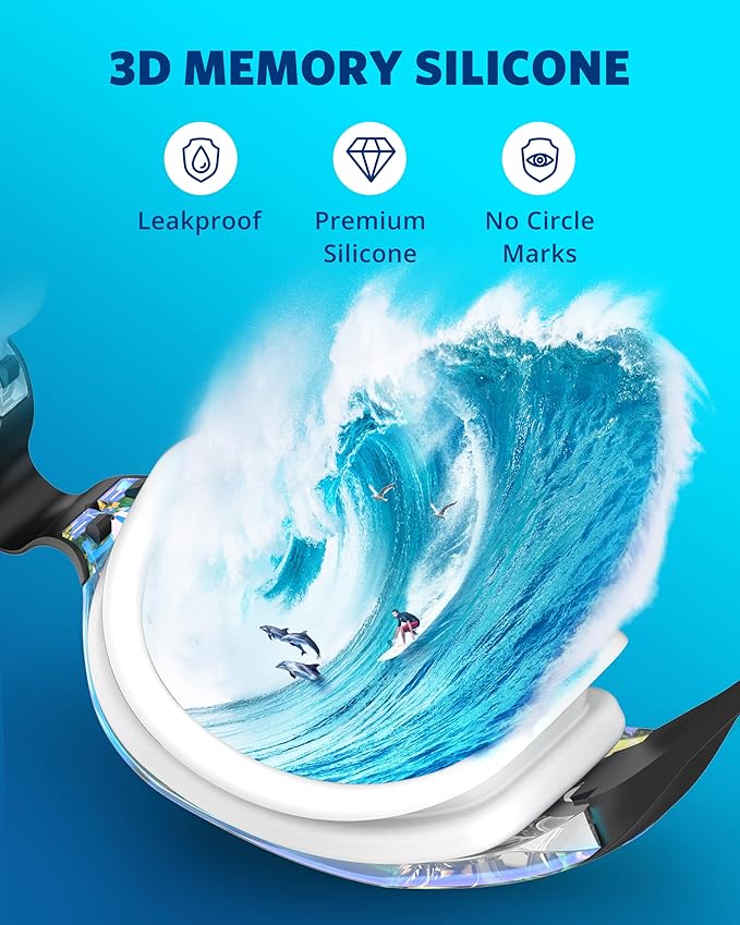 Aegend Swim Goggles, Swimming Goggles No Leaking Full Protection Adult Men Women Youth