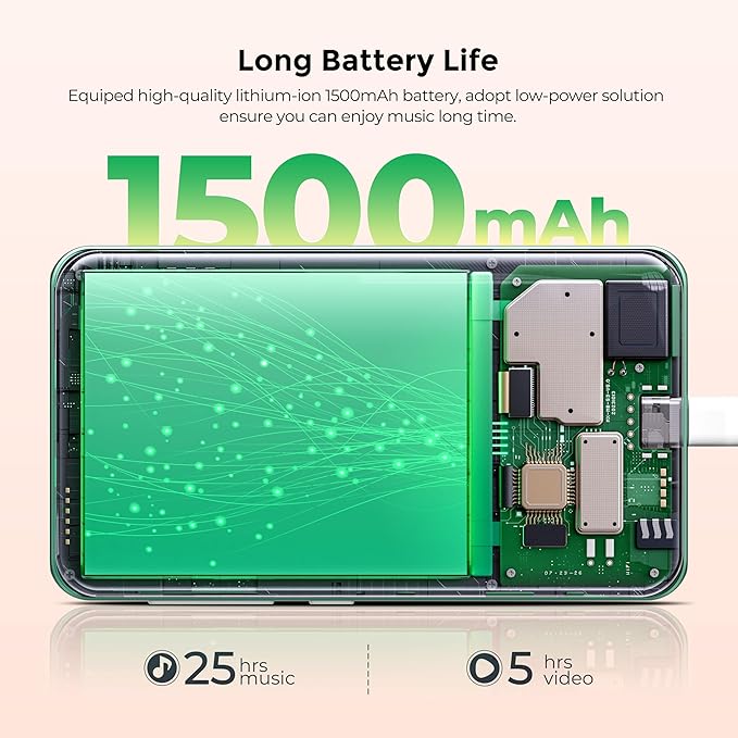 160GB MP3 Player with Bluetooth and WiFi, innioasis Music Player with Spotify,Pandora,Amazon Music,4" Touch Screen Android MP4 MP3 Player for Kids with Libby,Audible,Spotify Kids (White+ Green)