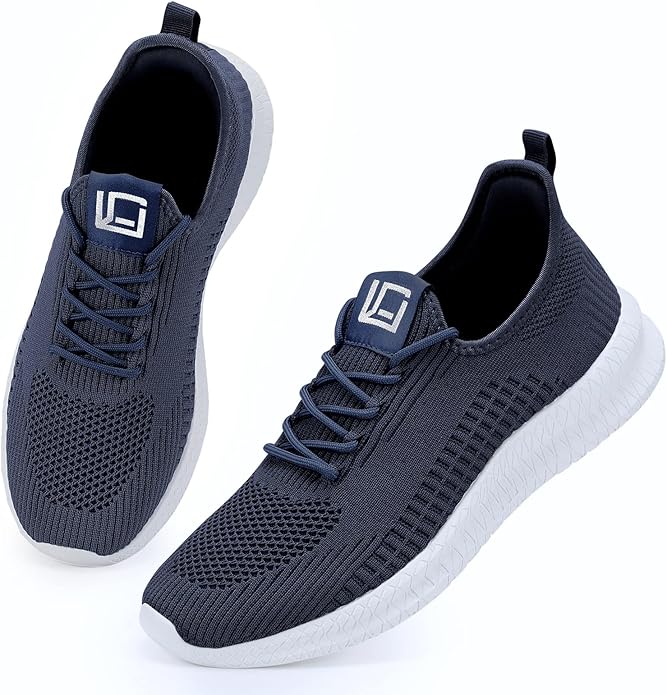 LCGJR Men's Running Shoes Ultra Lightweight Breathable Comfortable Walking Shoes Casual Fashion Sneakers Mesh Workout Shoes