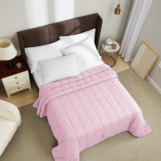 L'AGRATY Weighted Blanket - 88"x104" 30lbs Cooling Breathable Heavy Blanket Microfiber Material with Glass Beads for Adult All-Season Summer Fall Winter Soft Thick Comfort