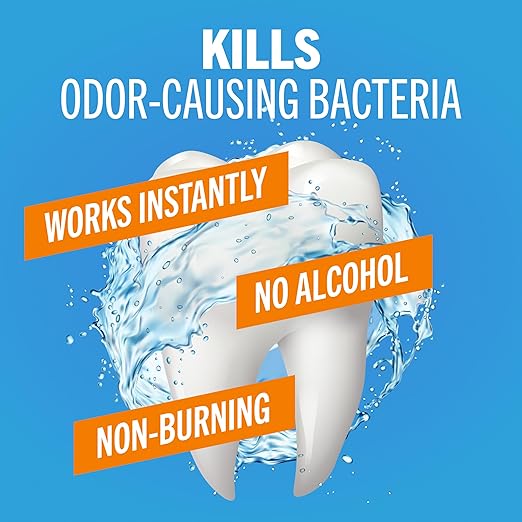 TheraBreath Fresh Breath Oral Rinse, Invigorating ICY Mint Flavor, Dentist Formulated and ADA-Accepted Mouthwash for Bad Breath pH-Balanced, Alcohol Free & Non-Burning, 1 Liter