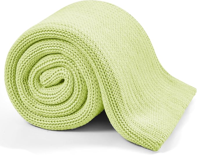 L'AGRATY Knitted Weighted Blanket - 50x60, 10lbs Cooling Chunky Knit Heavy Blanket for Adults, Braided Crochet Throw, Thick Cable Yarn, Machine Washable
