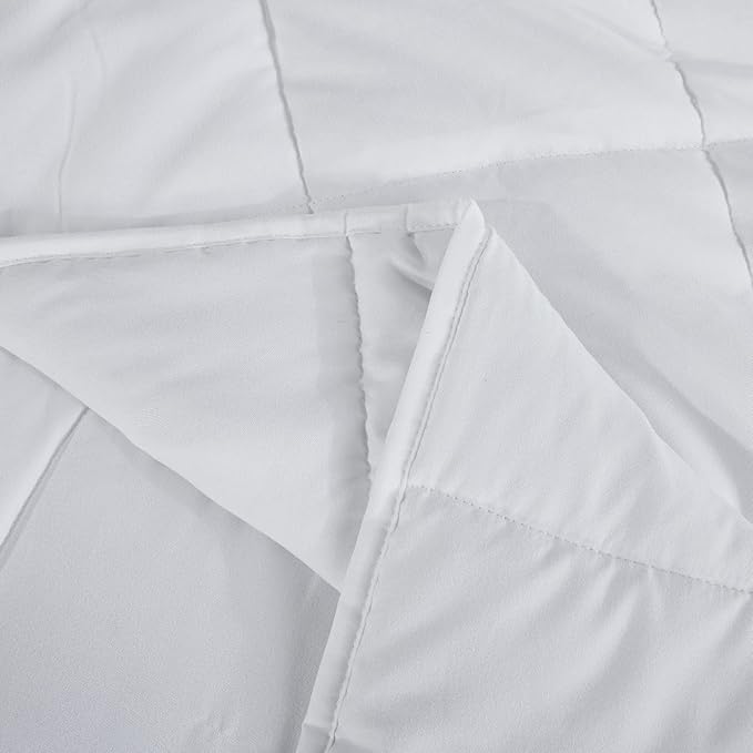 L'AGRATY Weighted Blanket - 60"x80" 20lbs Cooling Breathable Heavy Blanket Microfiber Material with Glass Beads Big Blanket for Adult All-Season Summer Fall Winter Soft Thick Comfort Blanket