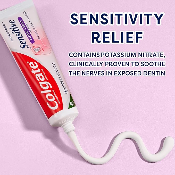 Colgate Sensitive Toothpaste with Whitening, Prevent and Repair, 6 Ounce, 3 Pack