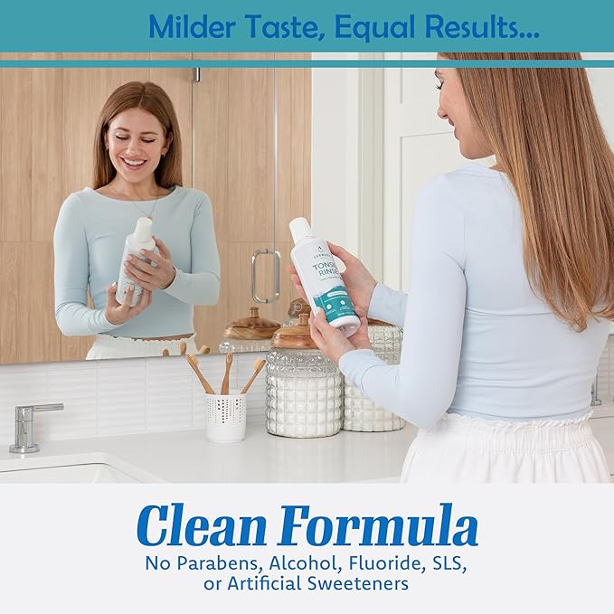 Everest Mouth Wash & Tonsil Stone Remover – Natural Mouthwash or Oral Rinse Liquid to Help Soothe Tonsils, Fight Bad Breath, & Relieve Dry Mouth – Paraben & Alcohol Free Mouthwash, Spearmint