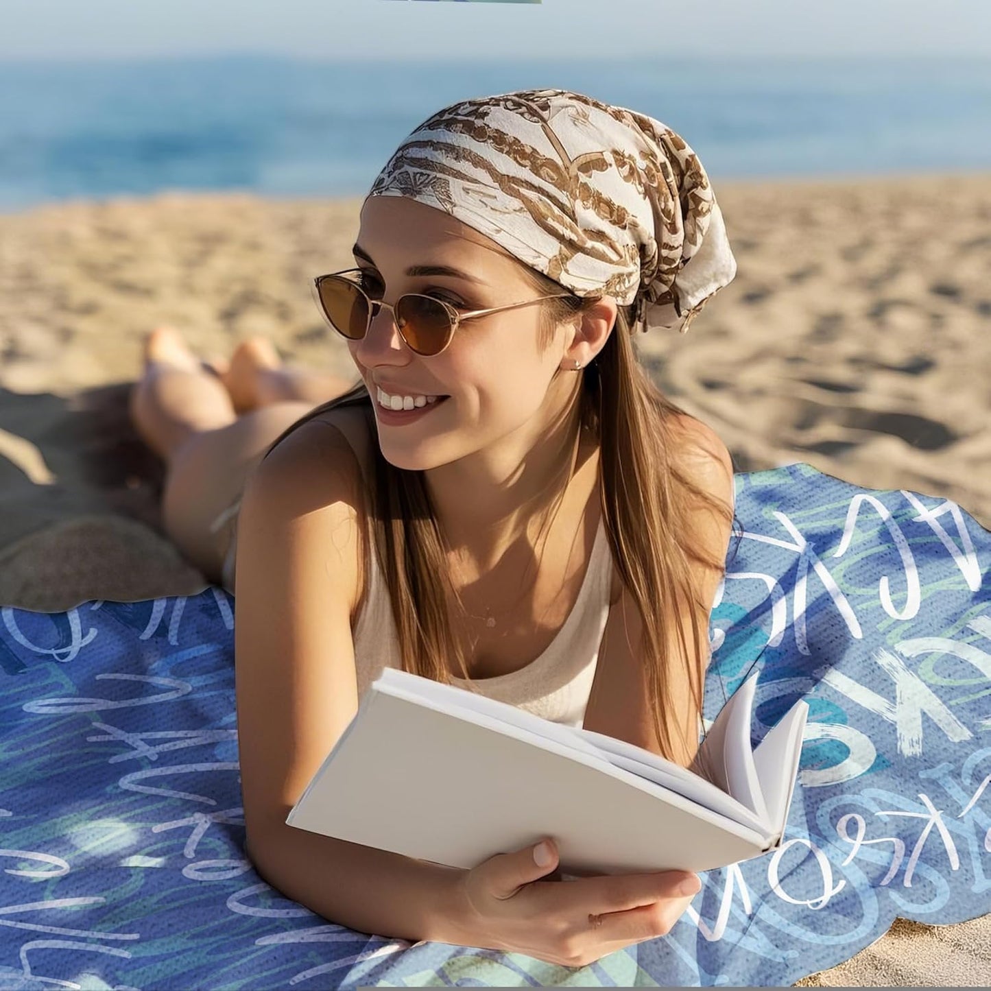 JML Personalized Beach Towel with Name, Custom Beach Towel with Name, Customized Microfiber Pool Towel, Quick Dry & Absorbent Swim Towel for Adult,Anniversary, Birthday, Summer Holiday,Vacation