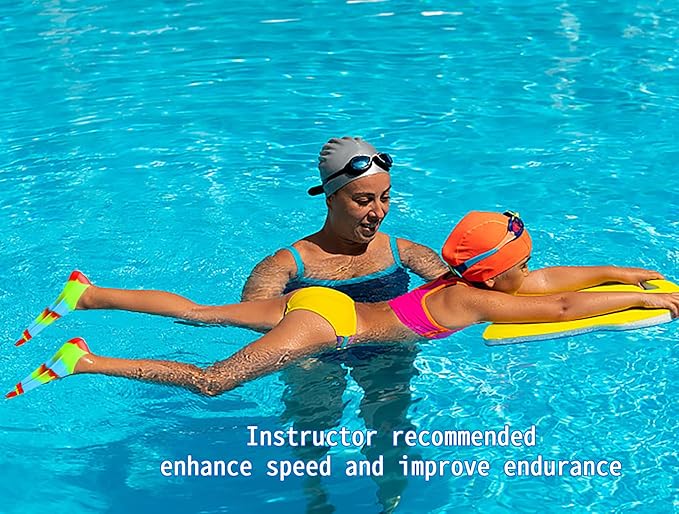 Kids Swim Fins,Short Comfortable Flippers for Lap Swimming and Training for Child,Girls,Boys,Beginners