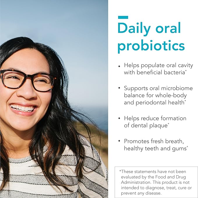 Biocidin Dentalflora Oral Probiotic - Supports Oral Microbiome & Teeth Care - Helps Reduce Formation of Dental Plaque - Breath Freshener Tablets (30 Mint Fresh Tablets)
