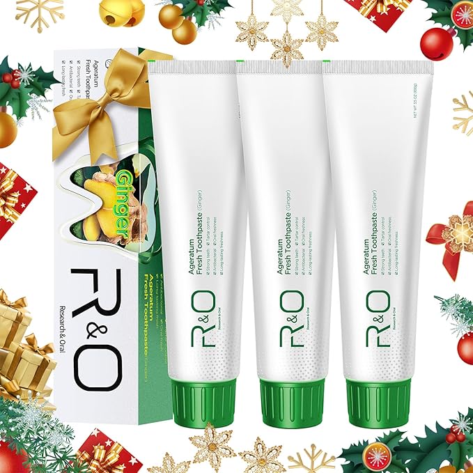 R&O Ginger Mint Fresh Toothpaste, 3.53 oz - A Miracle for Oral Hygiene, Maintains Fresh Breath, Relieves Oral Discomfort, Removes Dental Plaque (3)