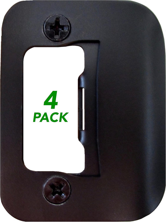 4-Pack Gator Door Latch Restorer - Strike Plate (Oil Rubbed Bronze)