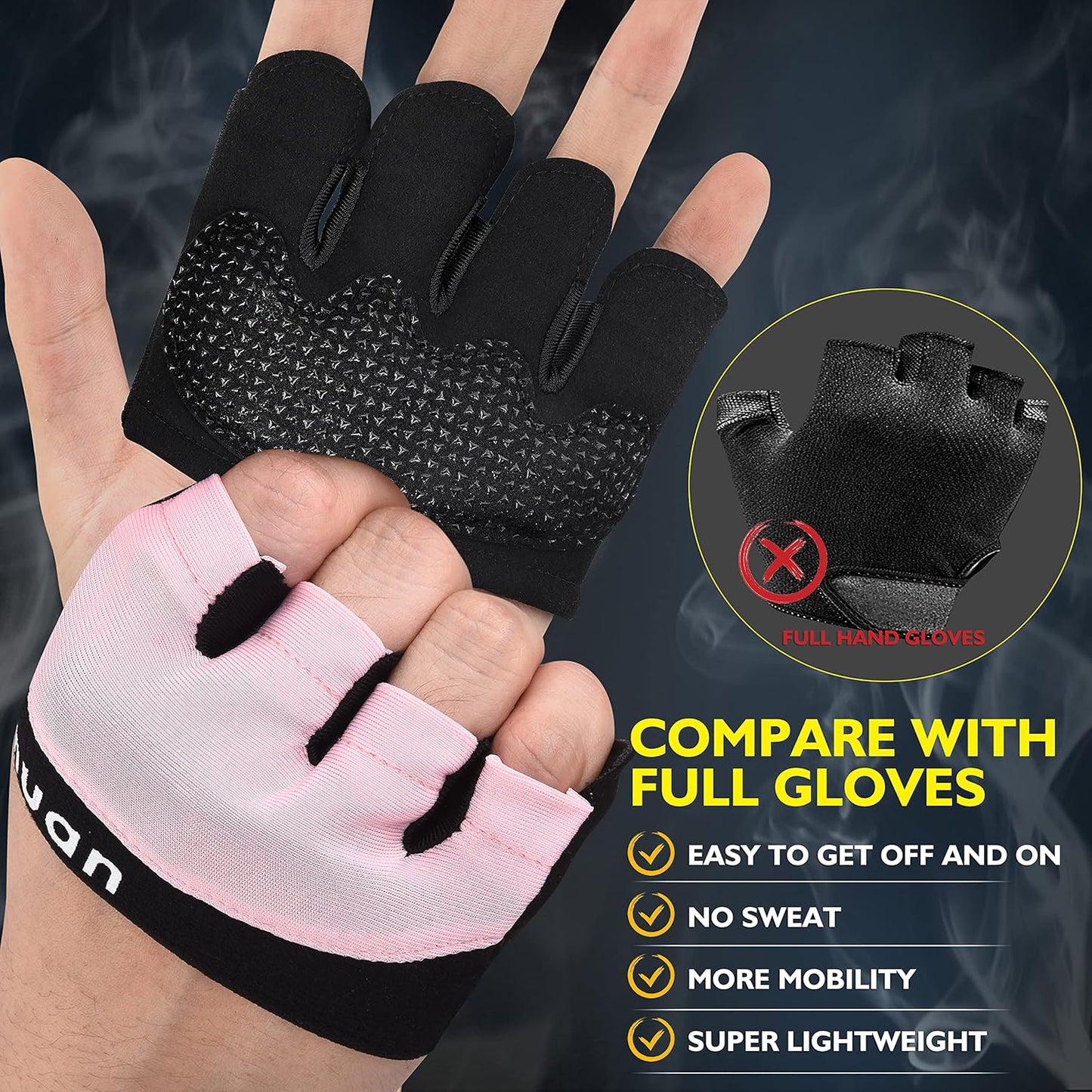 ihuan New Weight Lifting Gym Workout Gloves Men & Women, Great for Weightlifting, Exercise, Training, Fitness