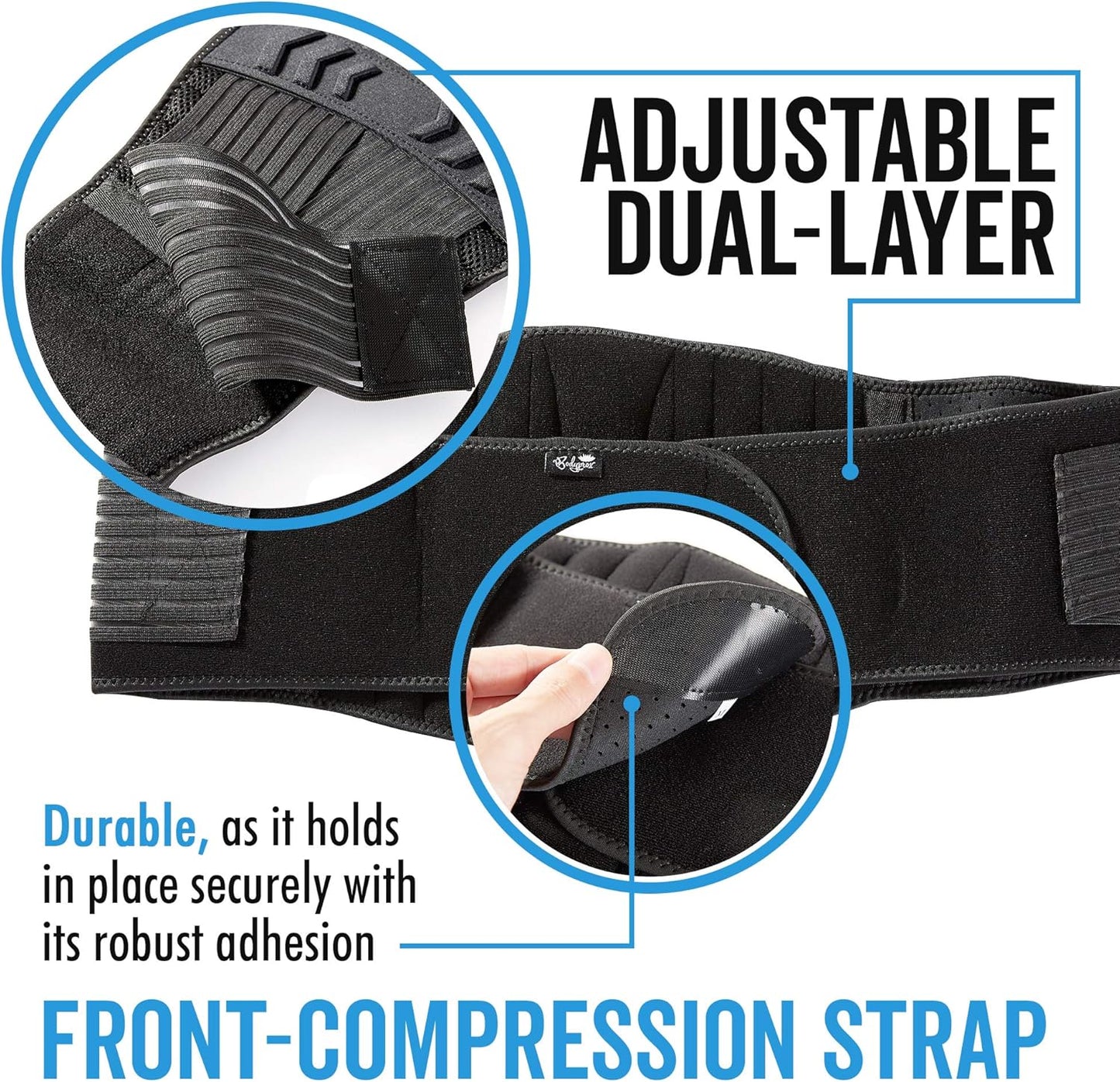 Lumbar Support Back Brace for Men and Women (Plus Size 50" - 70")