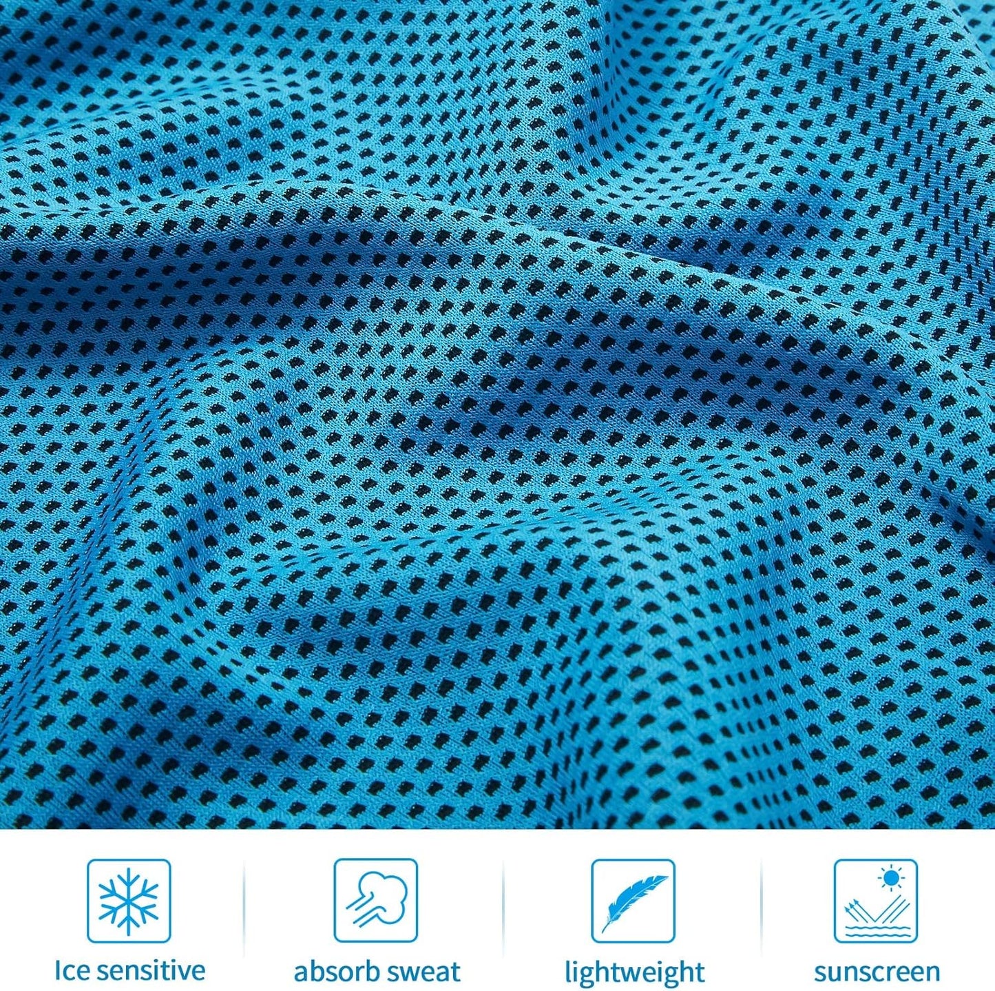 Honoson Cooling Towel Bulk - Neck & Face Cool Chilly Towels Microfiber Breathable Sport Sweat Rag for Gym, Yoga, Travel, Camping, Running, Outdoor