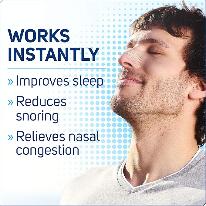 Nasal Strips Extra Strength, Tan, 50 Count | Works Instantly to Improve Sleep, Reduce Snoring, & Relieve Nasal Congestion Due to Colds & Allergies