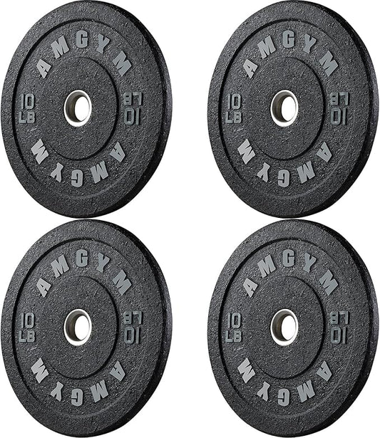2 Inch Bumper Plates，10-500lbs，Barbell Rubber Olympic Weight Plates Set for Home Gym, Strength Training & Weight Lifting, Multiple Options Colors