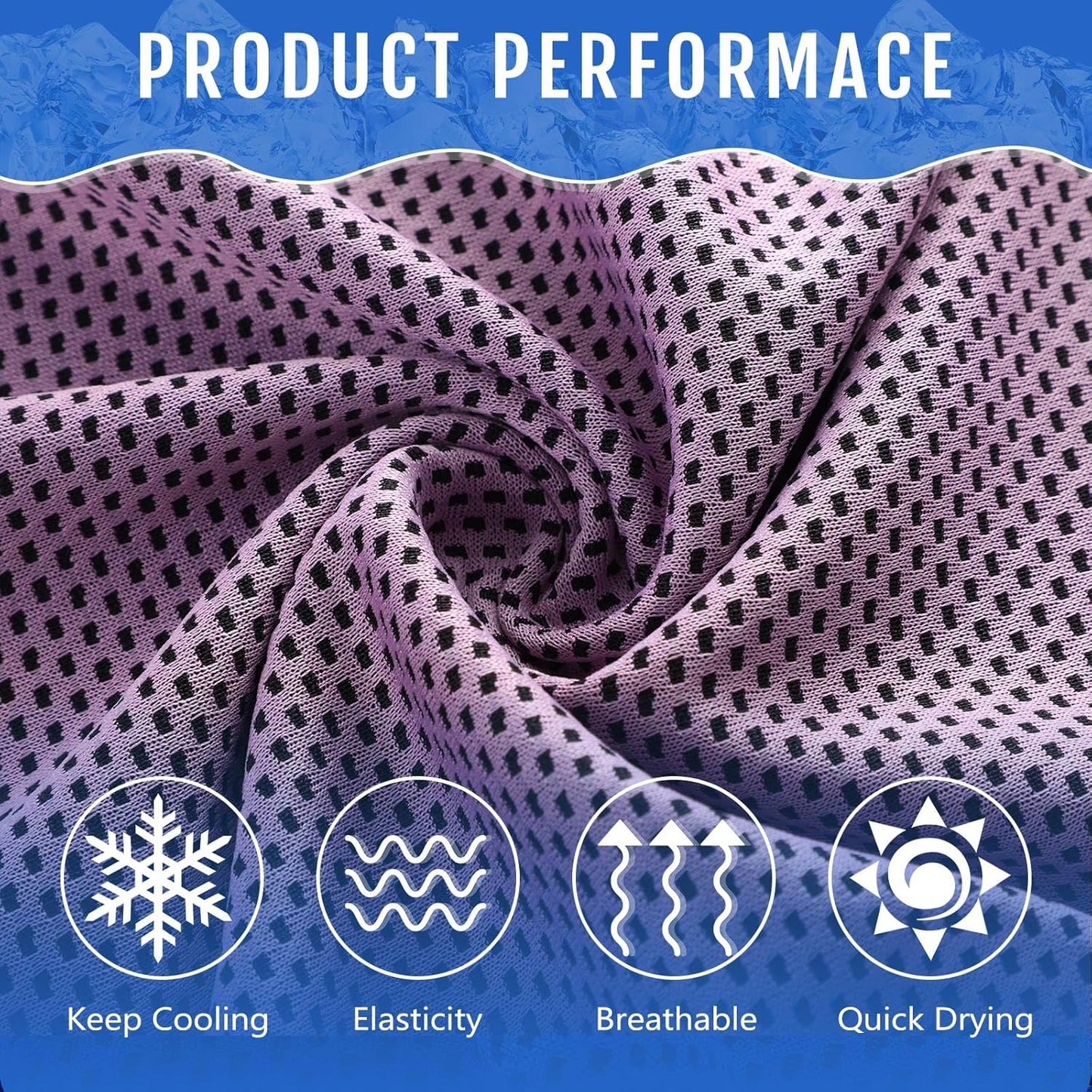 Hosuly 30 Pack Cooling Towels, 40"x12" Ice Breathable Soft Chilly Sweat Rag Microfiber Workout Rags for Gym Cooling Towels for Neck and Face for Yoga Golf Sport Running