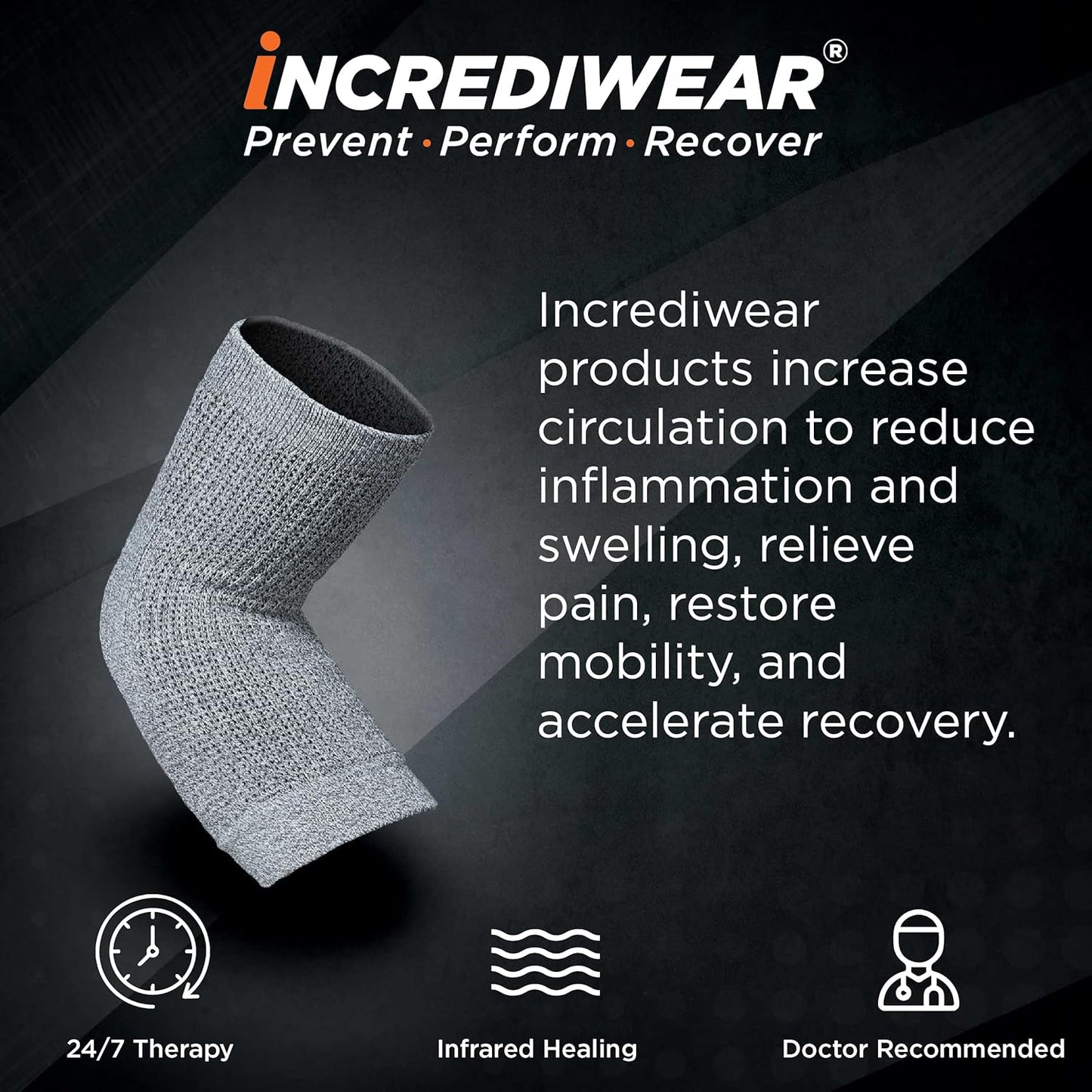 Incrediwear Elbow Sleeve – Elbow Brace for Elbow Support, Joint Pain Relief, Inflammation Relief, and Circulation, Tendonitis, Golf and Tennis Elbow Brace for Women and Men