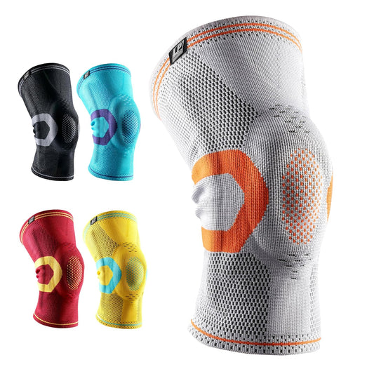 LP 170XT Compression Knee Sleeve with Silicone Pad & Bilateral Stays – Breathable Knee Support for Enhanced Sports Performance in Running, Basketball, Soccer, Tennis, Gym Workouts, Hiking – Optimal Joint Stability for Active Athletes (Gray, Small,1pcs)