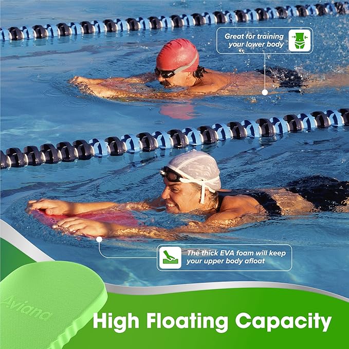 Kickboard Adult & Youth Swim Buoy Aid Leg Kick Exercise Training Float for Swimming Pool or Open Water Foam Equipment | High Buoyancy | Non-Slip | EVA Material & BPA Free