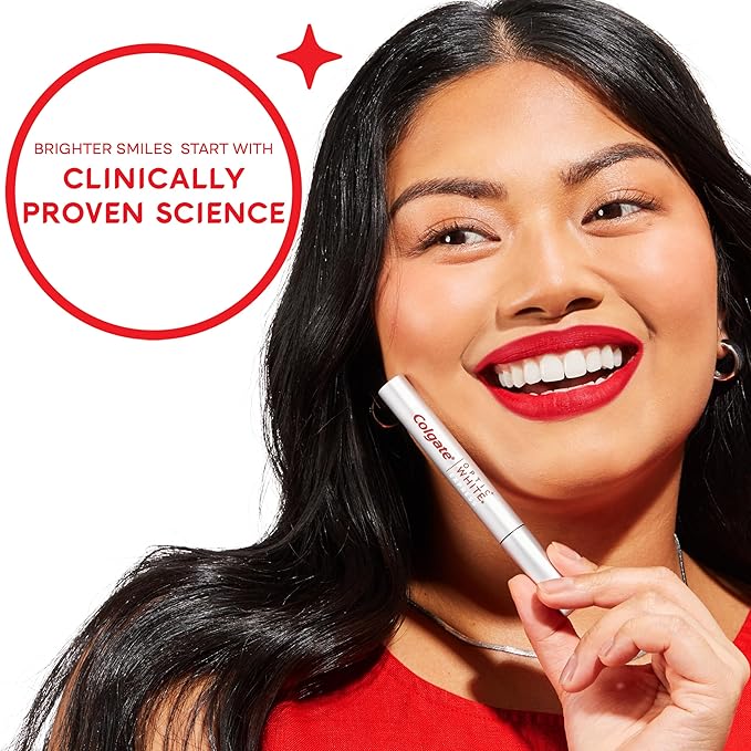 Colgate Optic White Express Teeth Whitening Pen, Enamel-Safe Tooth Whitening Applicator, Helps Whiten Teeth in As Little As 1 Day of Use, 7 Day Whitening Treatment, 0.08 fl oz