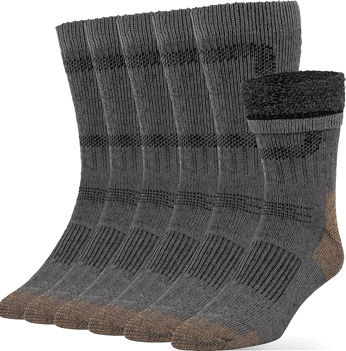 Alvada Merino Wool Hiking Socks Thermal Warm Crew Winter Boot Sock For Men & Women 3 Pairs