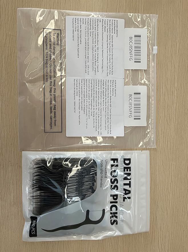 Baderke 600 Count Floss Picks Bulk Dental Flossers Picks for Adults Non Breakable Tooth Picks Flossers Teeth Cleaning Dental for Family Pack Travel(Dark Purple)