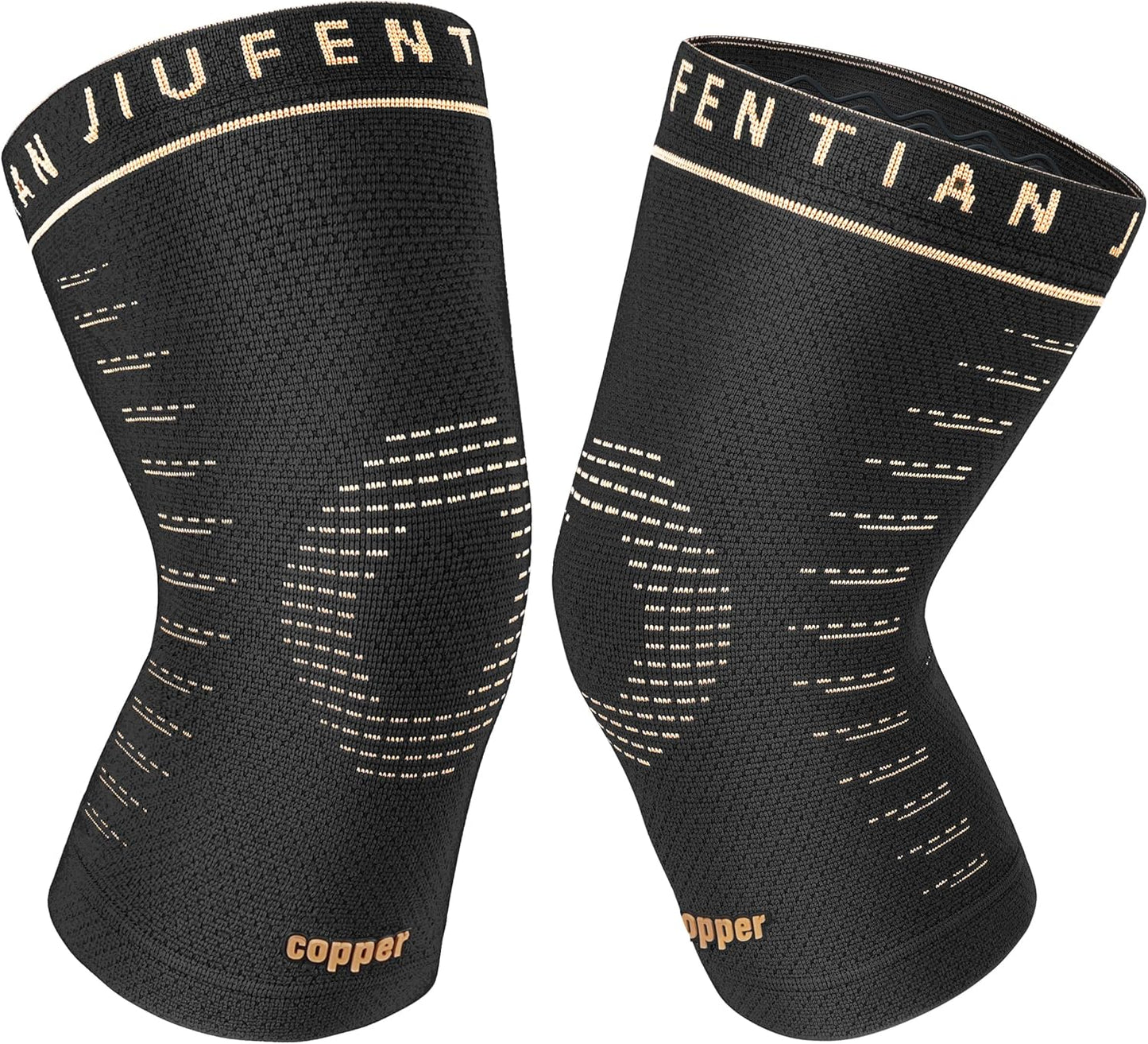 JIUFENTIAN Copper Knee Sleeve,Copper Knee Braces for Women and Men Arthritis,ACL, Tendinitis, Meniscus Tear, Joint Pain Relief, Running, Working Out, Fitness, Weightlifting (Small)