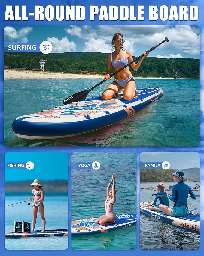 Inflatable Stand Up Paddle Board with SUP Accessories, Anti-Slip EVA Deck, 11'*33" Inflatable Paddle Boards for Adults & Youth of All Skill Levels