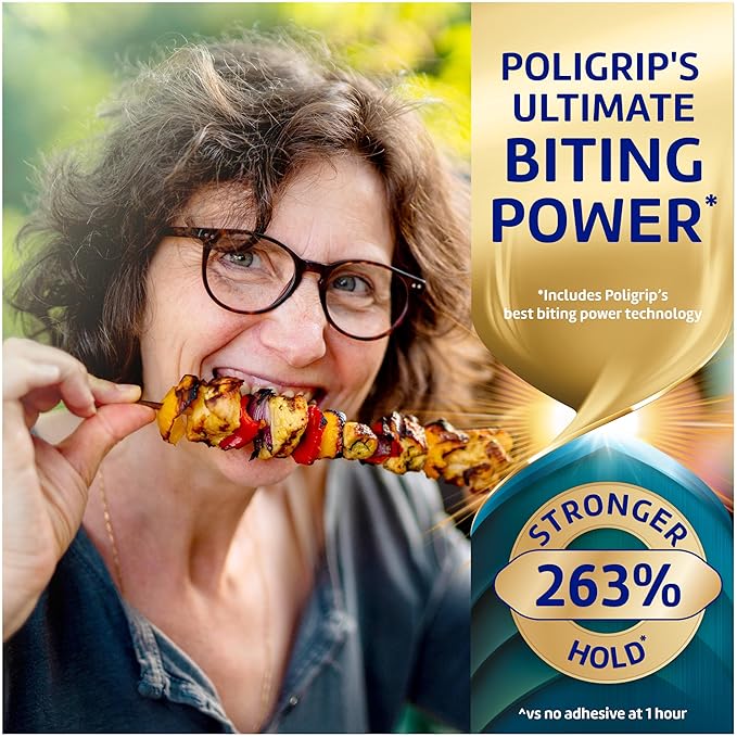 Poligrip Power Max Ultimate All-in-1 Denture Adhesive Cream, Zinc Free, 2.2 oz (4 Pack)