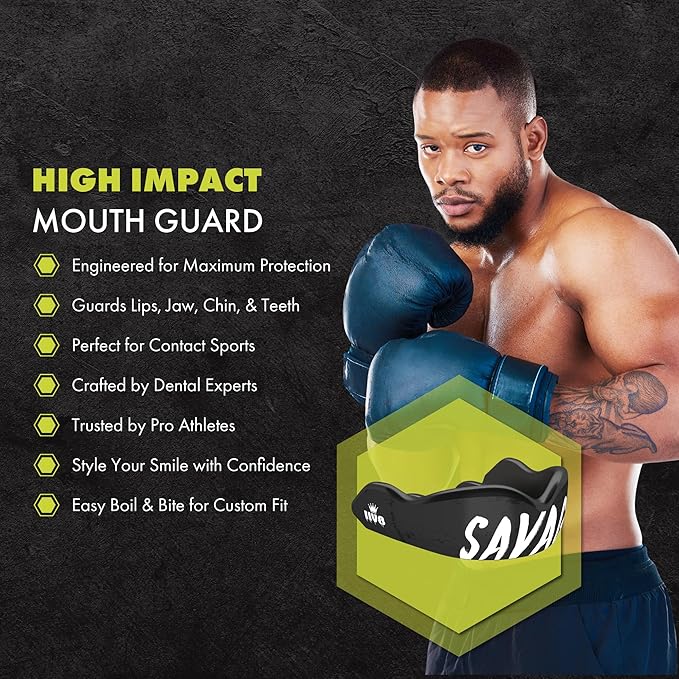 DAMAGE CONTROL High-Impact Mouth Guard – Sports Mouthguard for Boxing, Football, Hockey, Lacrose & Basketball, Protects Teeth & Jaw, Protective Mouthpiece for Adults & Youth (Adult, Came From Nothing)